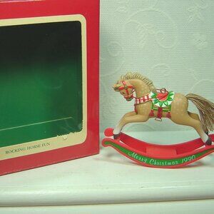 Vintage ornament from Summit--Rocking Horse Fun--1990